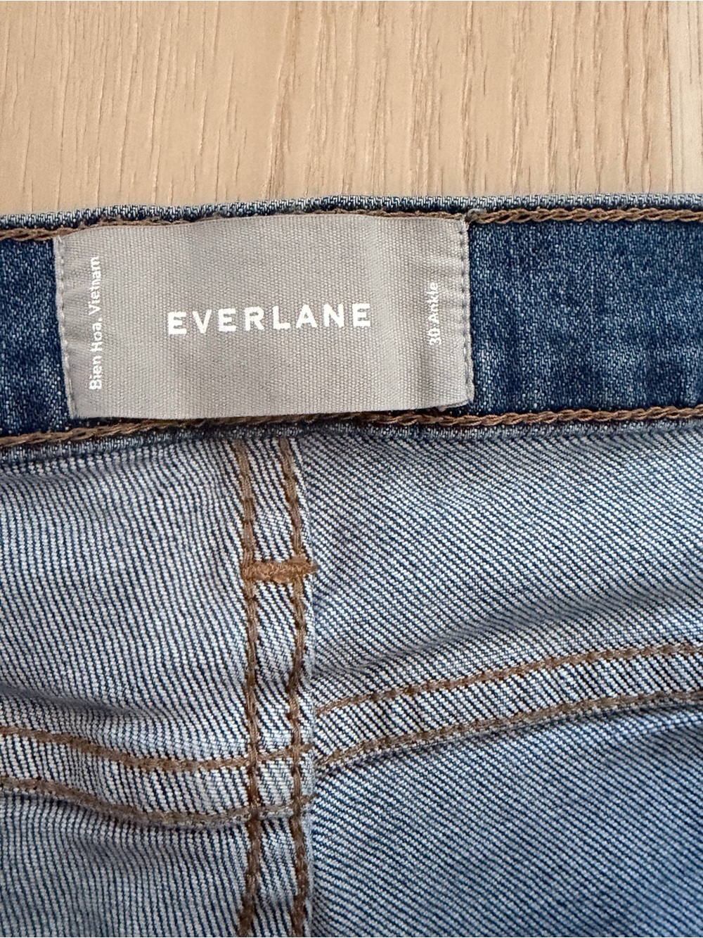 Everlane Blue Women's Skinny Jeans ankle NWOT - Picture 3 of 5